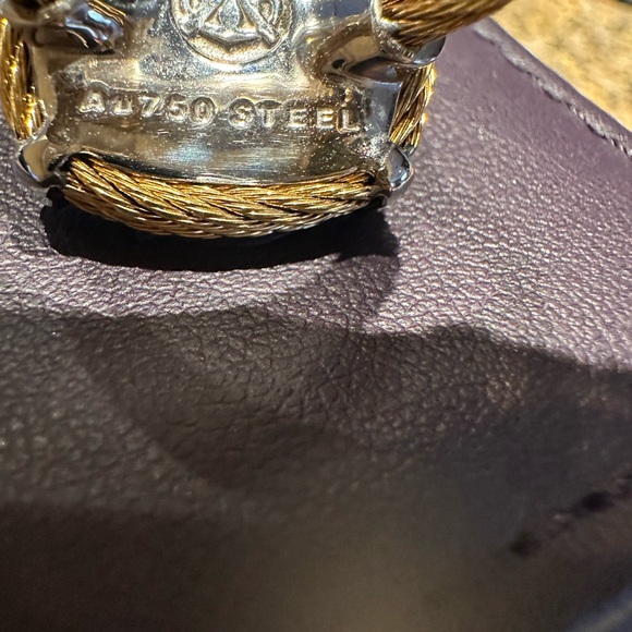 Charriol Steel and Gold Sapphire  Ring size 6 Beautiful Ring - Picture 9 of 9